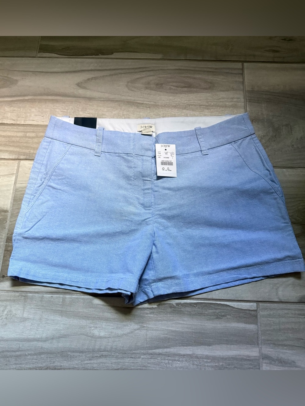 NWT J. Crew Factory Heather Bluestone 3.5” Oxford Short H5167 2019 Size 4